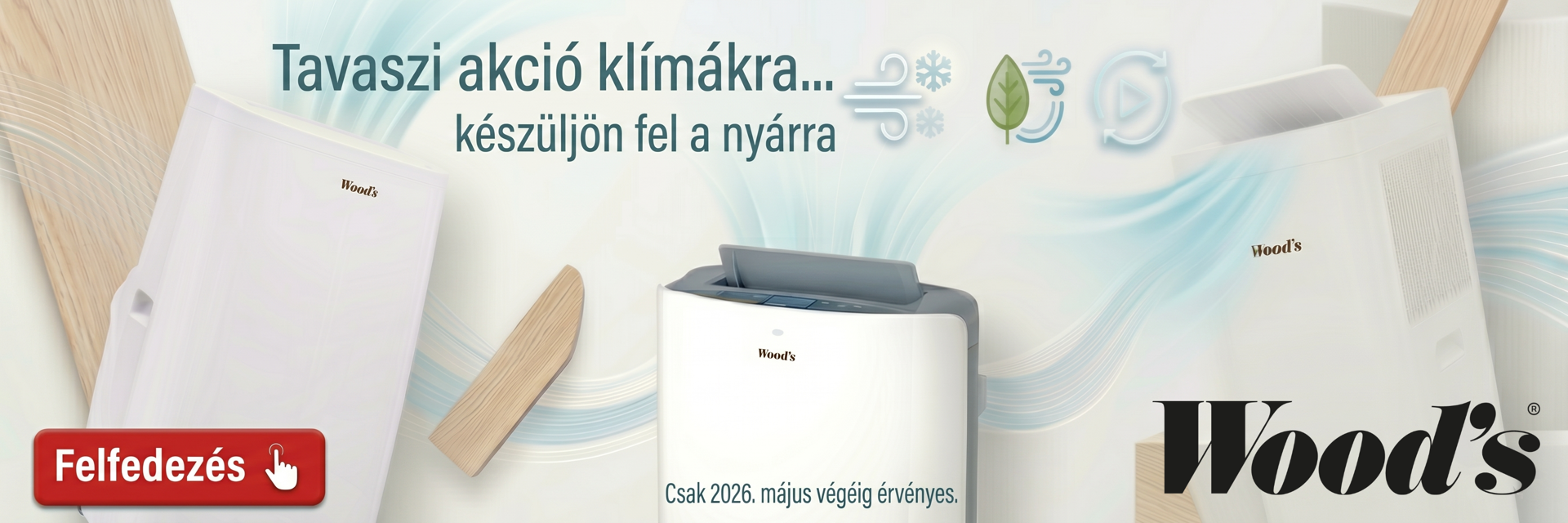 Mobilné klímy Woods - vypredaj