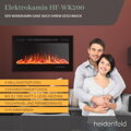 Heidenfeld HF-WK200 elektromos kandalló 100x55 cm (fekete)